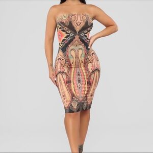 Fashion Nova Tube Dress Strapless Medium M Spring Sexy